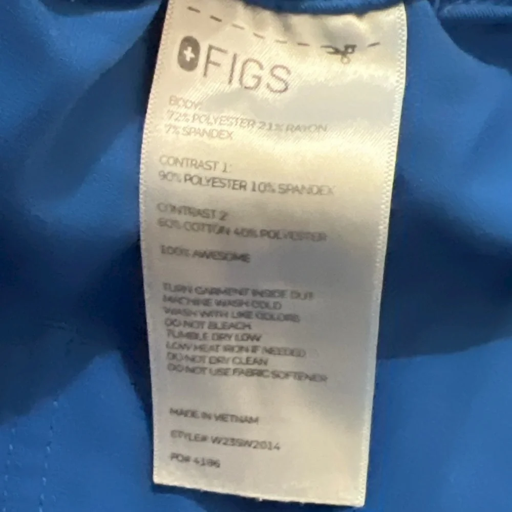 FIGS Scrub Jogger Pants‎ Blue XL Men’s Workwear Medical Scrubs Flawed Zipper